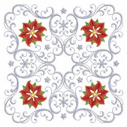 Christmas Poinsettia Quilts 11(Sm) machine embroidery designs