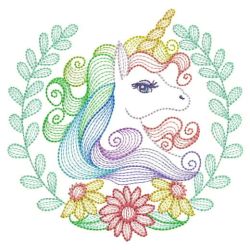 Rippled Magical Unicorn 06(Lg) machine embroidery designs