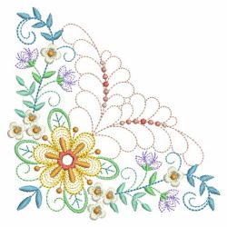 Trapunto Rippled Bloom Corners 04(Sm) machine embroidery designs