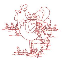 Redwork Cute Farm Animals 04(Sm) machine embroidery designs