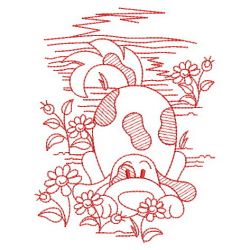 Redwork Cute Farm Animals 06(Sm) machine embroidery designs