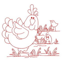 Redwork Cute Farm Animals 09(Lg) machine embroidery designs