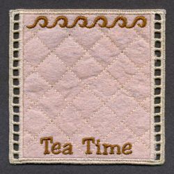 FSL Mug Rug Teatime 05 machine embroidery designs