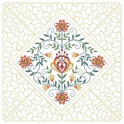 Trapunto Blooming Flowers Quilting 01(Md) machine embroidery designs