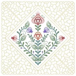 Trapunto Blooming Flowers Quilting 05(Md) machine embroidery designs