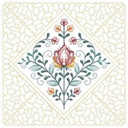 Trapunto Blooming Flowers Quilting 08(Lg) machine embroidery designs