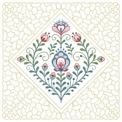 Trapunto Blooming Flowers Quilting 09(Md) machine embroidery designs