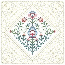 Trapunto Blooming Flowers Quilting 09(Lg)