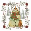 Folk Art Christmas Snowman(Md)