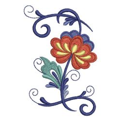 Delft Blue Floral Alphabet 09 machine embroidery designs