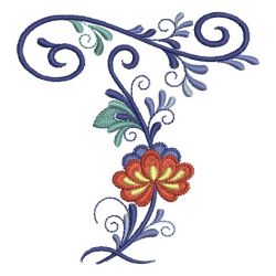 Delft Blue Floral Alphabet 20 machine embroidery designs