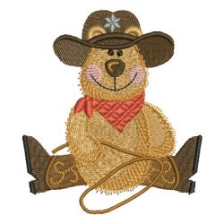 Cowboy Bear 01 machine embroidery designs