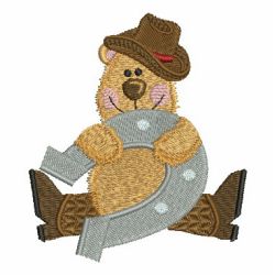 Cowboy Bear 06 machine embroidery designs