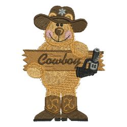 Cowboy Bear 09 machine embroidery designs