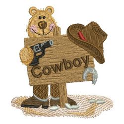 Cowboy Bear 10 machine embroidery designs