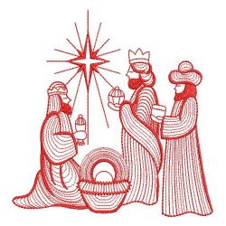 Redwork Nativity 2 02(Md) machine embroidery designs