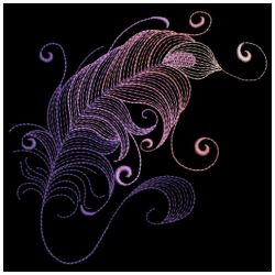 Neon Feathers 2 05(Sm) machine embroidery designs