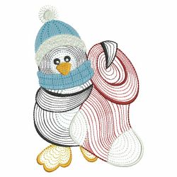 Rippled Christmas Penguin 04(Lg)