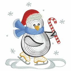 Rippled Christmas Penguin 06(Lg) machine embroidery designs