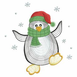 Rippled Christmas Penguin 08(Lg)