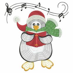 Rippled Christmas Penguin 10(Lg) machine embroidery designs