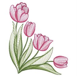 Rippled Tulips 02(Md) machine embroidery designs