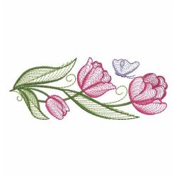 Rippled Tulips 04(Sm) machine embroidery designs