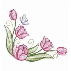 Rippled Tulips 05(Md) machine embroidery designs