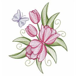 Rippled Tulips 07(Lg) machine embroidery designs