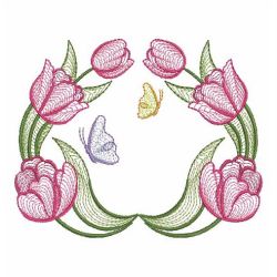 Rippled Tulips 08(Md) machine embroidery designs