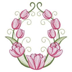 Rippled Tulips 09(Md) machine embroidery designs