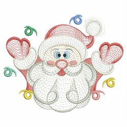 Rippled Christmas Santa(Md) machine embroidery designs