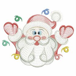 Rippled Christmas Santa 01(Sm) machine embroidery designs