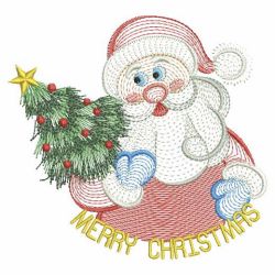 Rippled Christmas Santa 04(Lg) machine embroidery designs