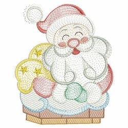 Rippled Christmas Santa 05(Md) machine embroidery designs