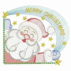 Rippled Christmas Santa 08(Lg) machine embroidery designs