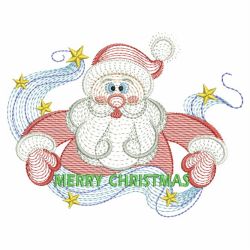 Rippled Christmas Santa 10(Md) machine embroidery designs