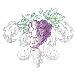 Baroque Fruit 04(Md) machine embroidery designs