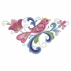 Rosemaling Bird 04(Sm) machine embroidery designs