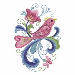 Rosemaling Bird 06(Lg) machine embroidery designs
