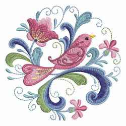 Rosemaling Bird 07(Sm) machine embroidery designs