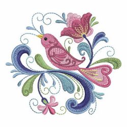 Rosemaling Bird 08(Sm) machine embroidery designs