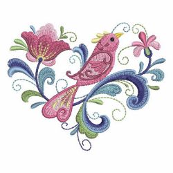 Rosemaling Bird 09(Sm) machine embroidery designs