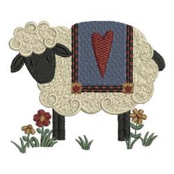 Country Sheep 07 machine embroidery designs