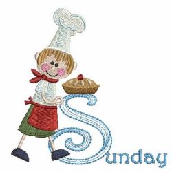 Days Of The Week Chef Boy 01 machine embroidery designs