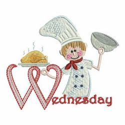 Days Of The Week Chef Boy 04 machine embroidery designs