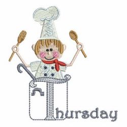 Days Of The Week Chef Boy 05 machine embroidery designs