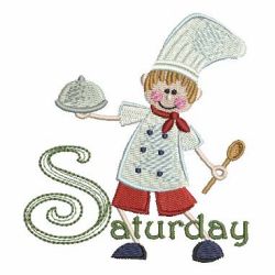 Days Of The Week Chef Boy 07 machine embroidery designs