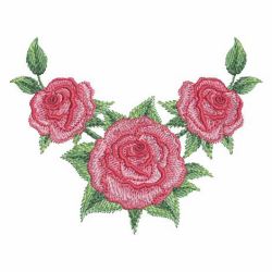 Watercolor Red Roses(Lg) machine embroidery designs