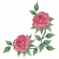 Watercolor Red Roses 02(Md) machine embroidery designs